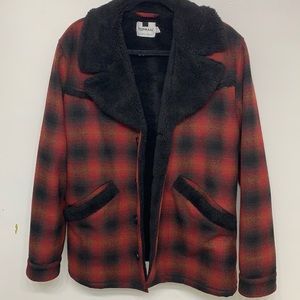 TOPMAN Men’s Coat Plaid Large